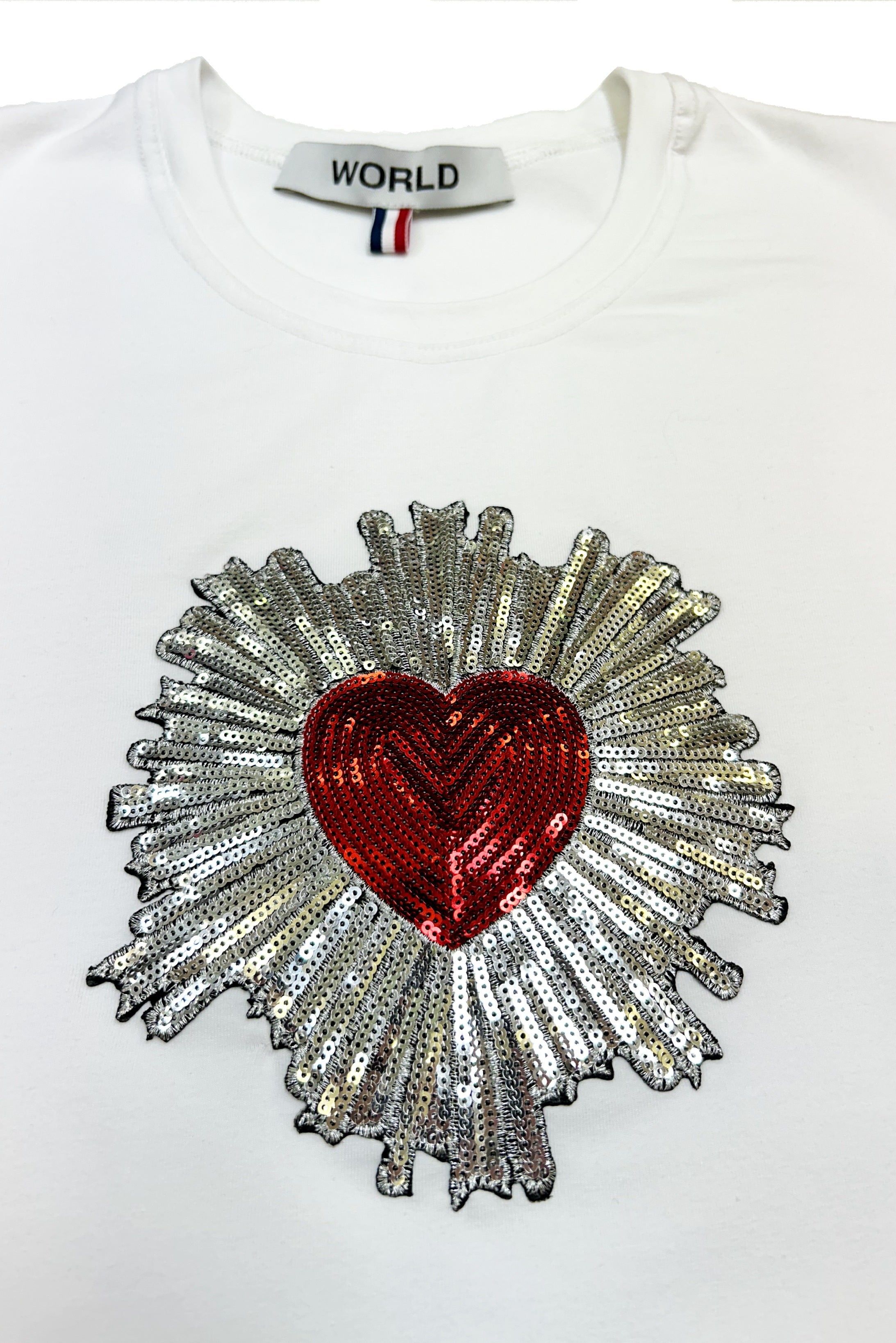 WORLD 5065 Galaxy T-Shirt White w/ Heart Burst (UNISEX)