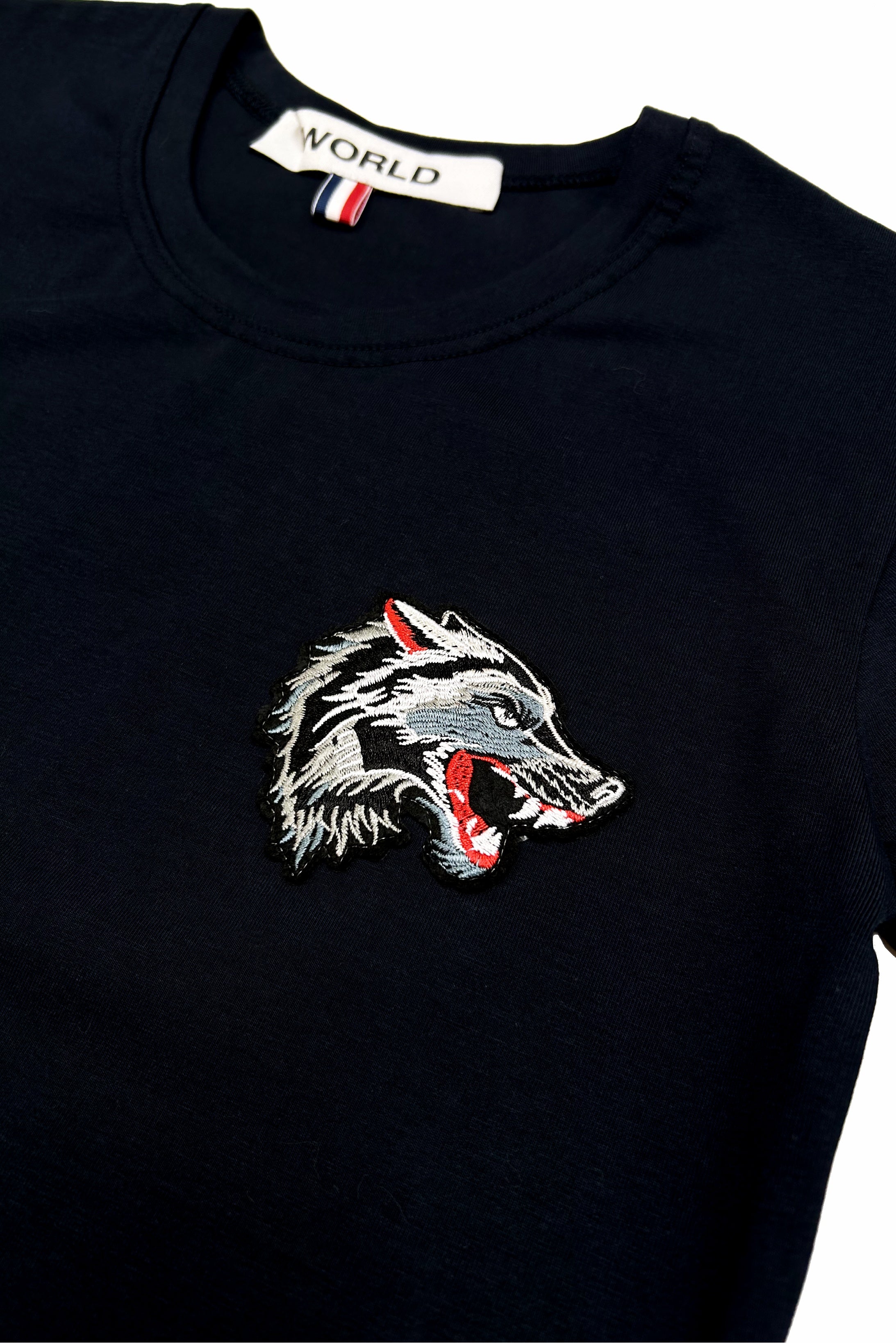 WORLD 5065 Galaxy T-Shirt Navy w/ Wolf (UNISEX)