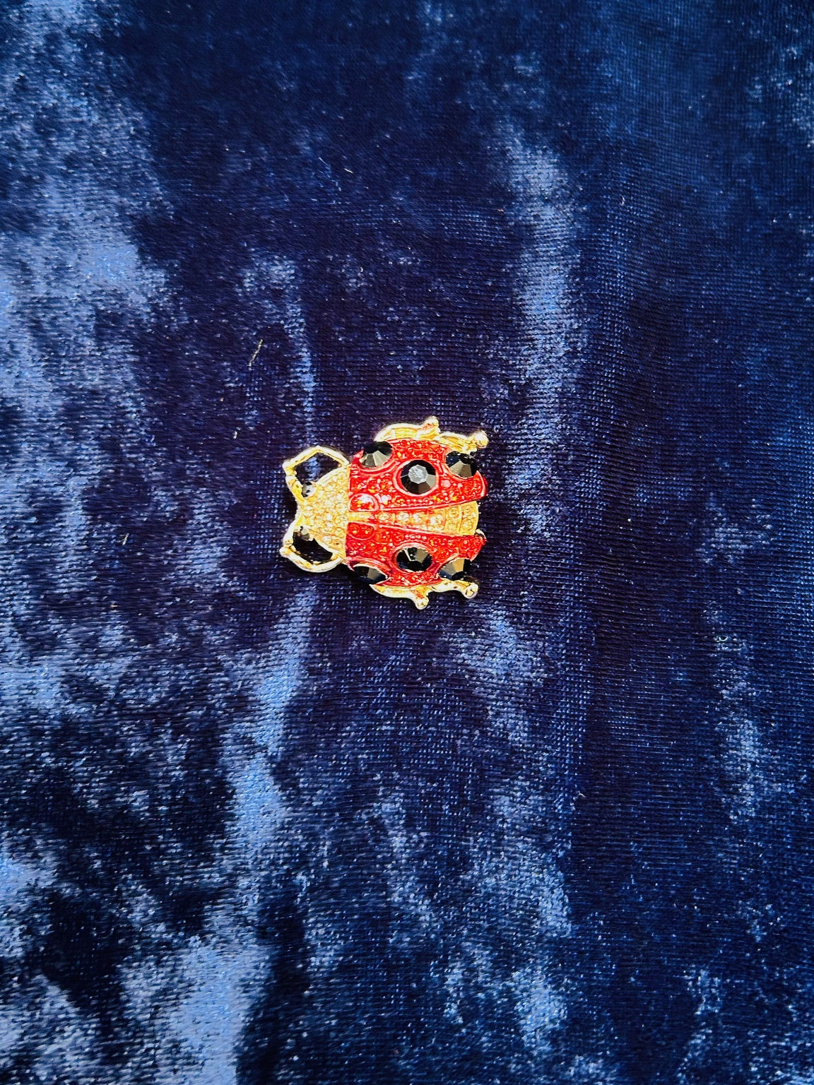 Diamanté Costume Lapel Brooch - Ladybug