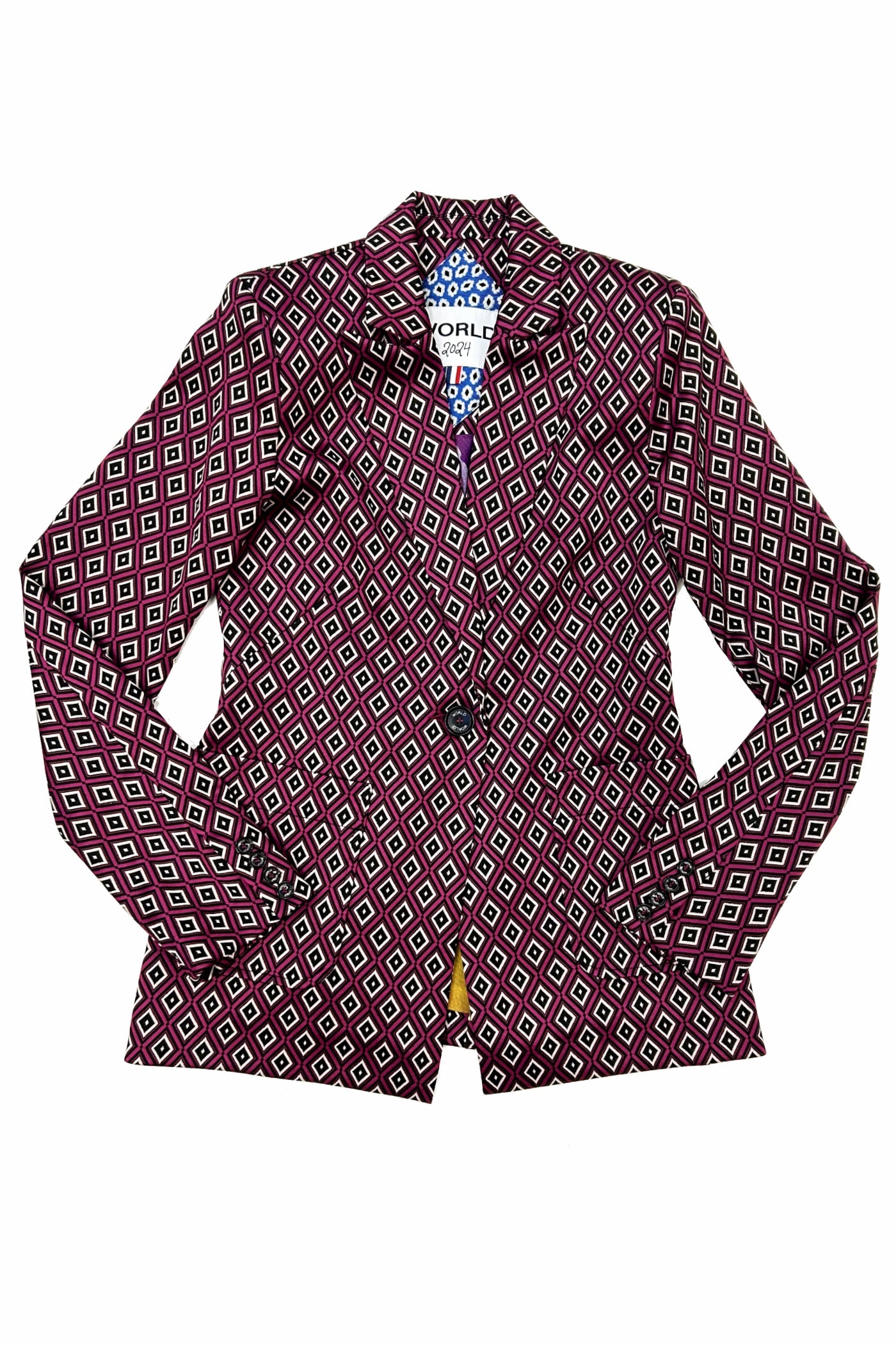 WORLD 4692K Mine Cut Blazer Cerise Diamond