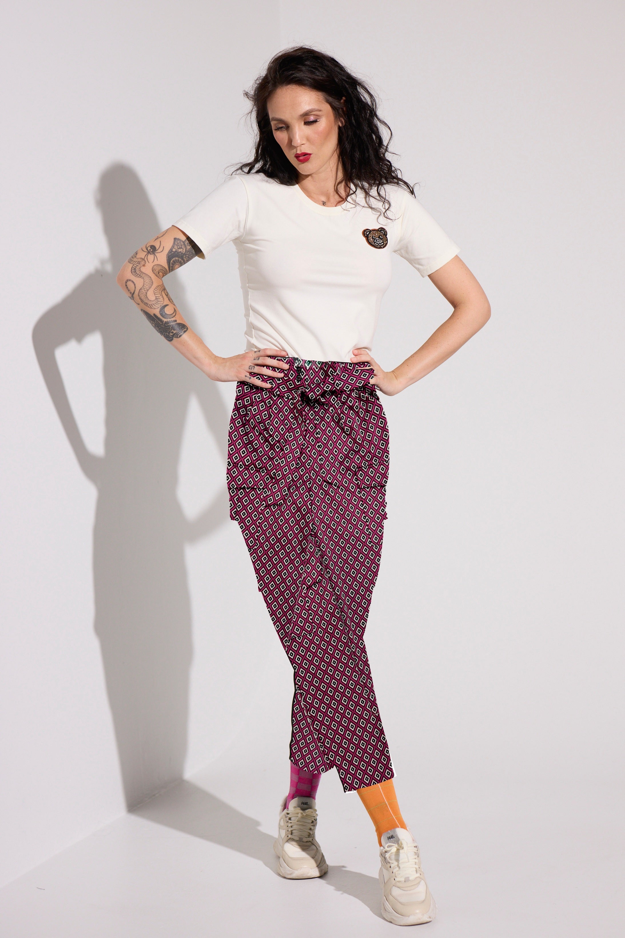 WORLD 5577K Mine Cut Trouser Cerise Diamond