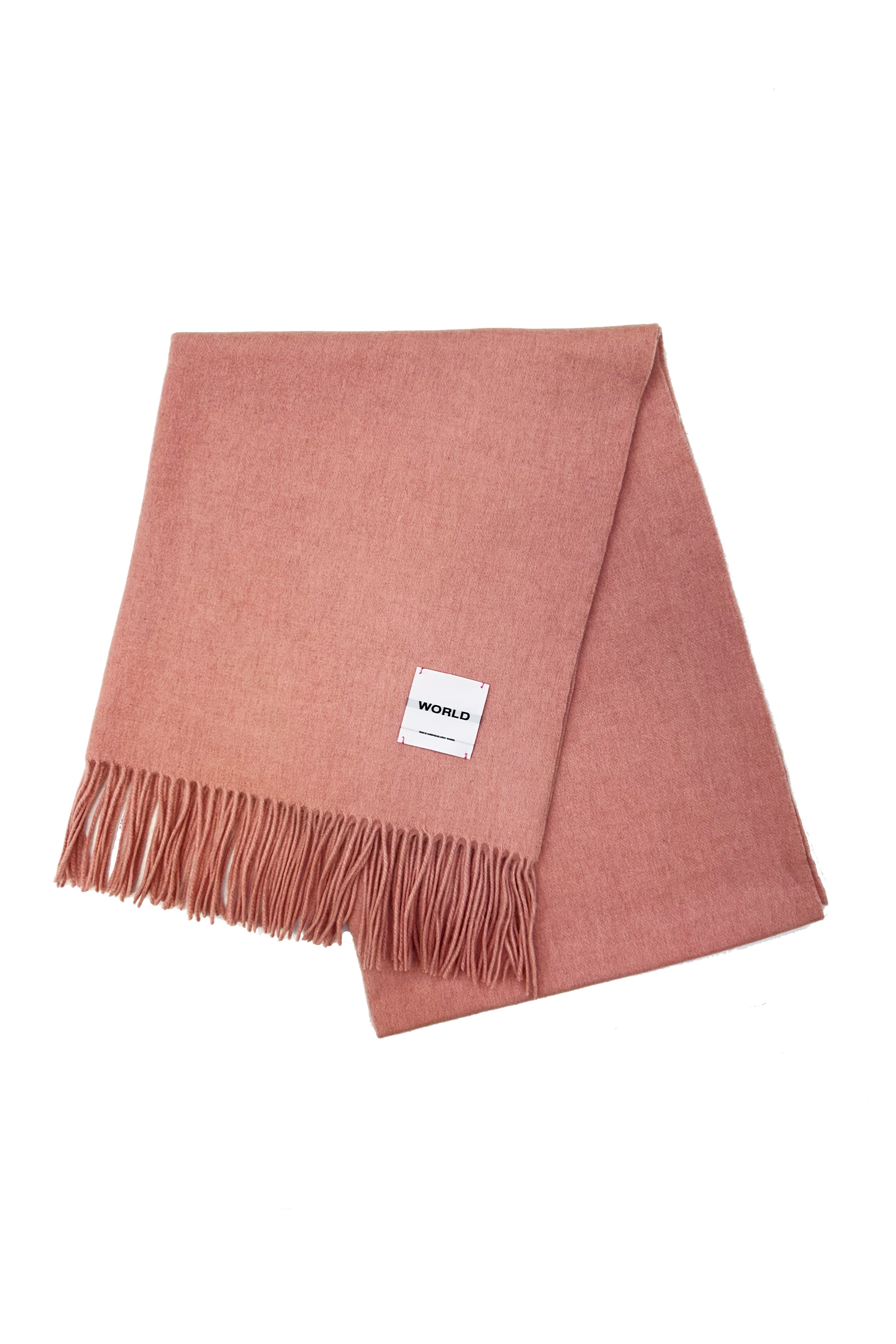 WORLD Mongolian Wool Scarf/Wrap 200x70cm - Baby Pink  - Dry Clean Only