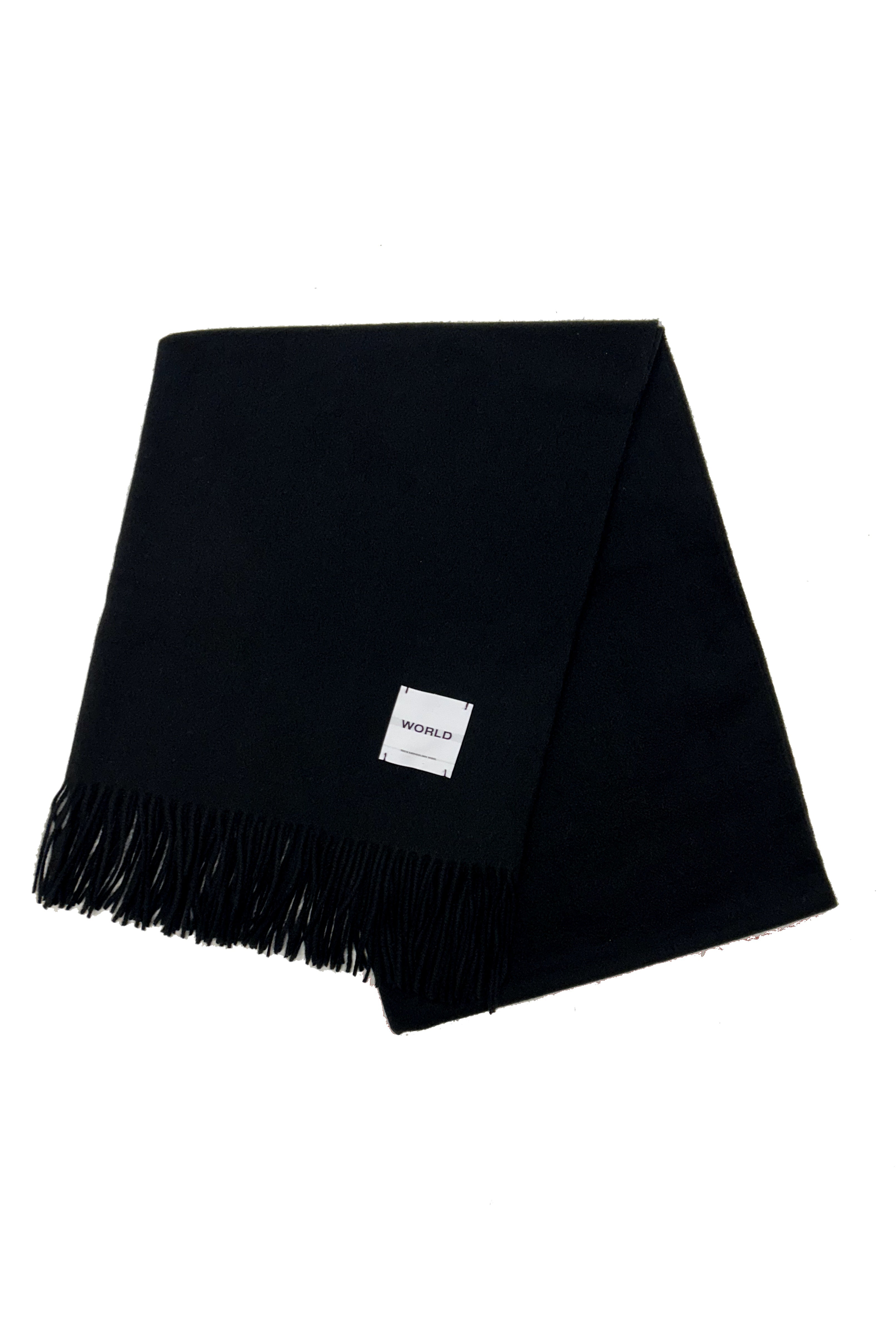 WORLD Mongolian Wool Scarf/Wrap 200x70cm - Black