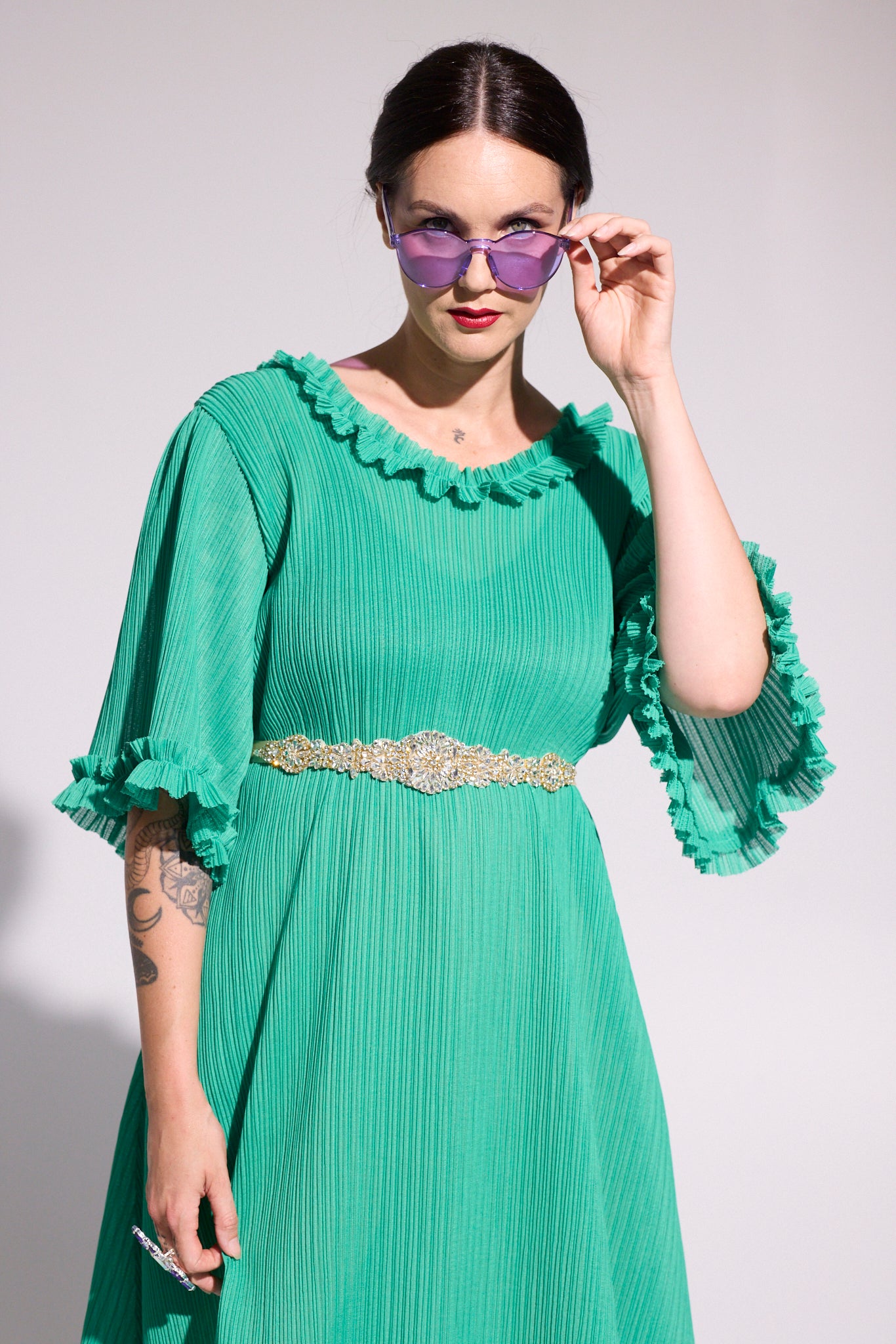 WORLD 5600 Please Denise Dress Green