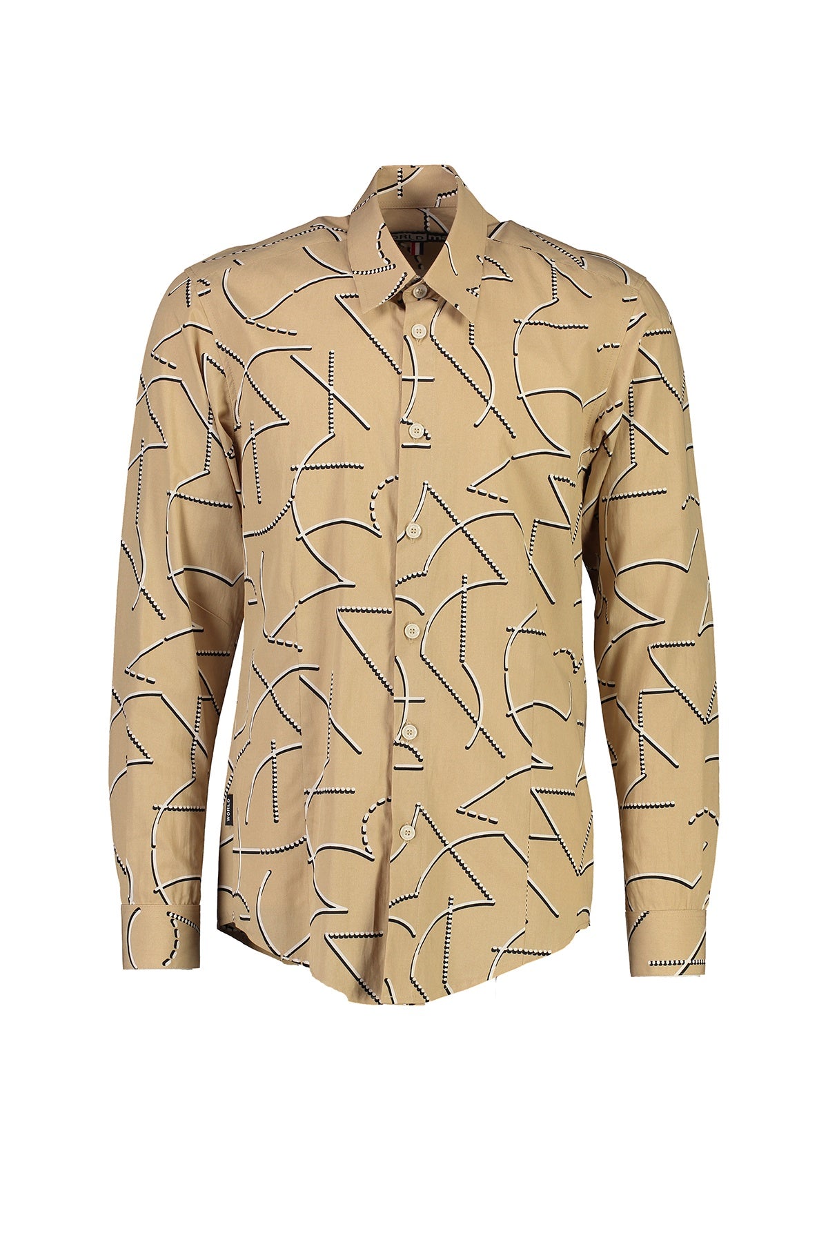 WORLDman 4560 Perverse Shirt Tan Print