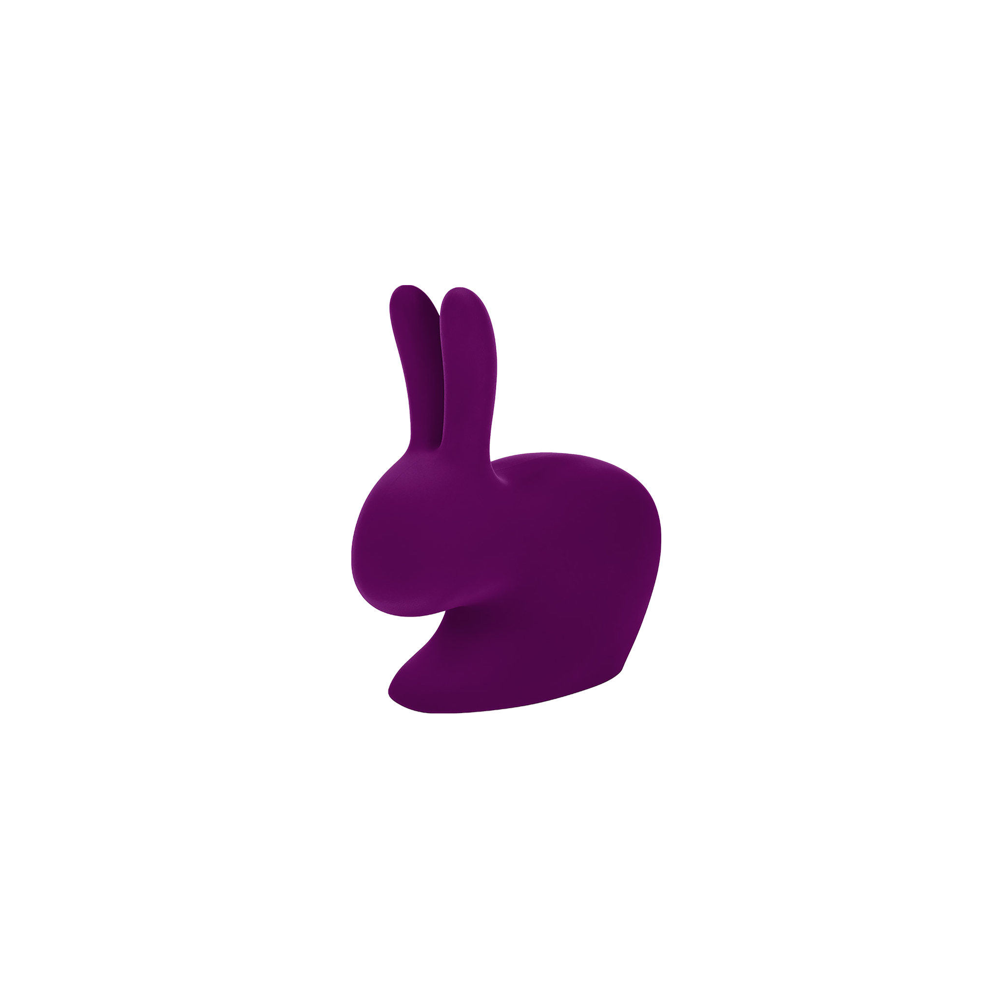 Qeeboo XS Rabbit Bookend / Doorstopper Velvet Finish Violet