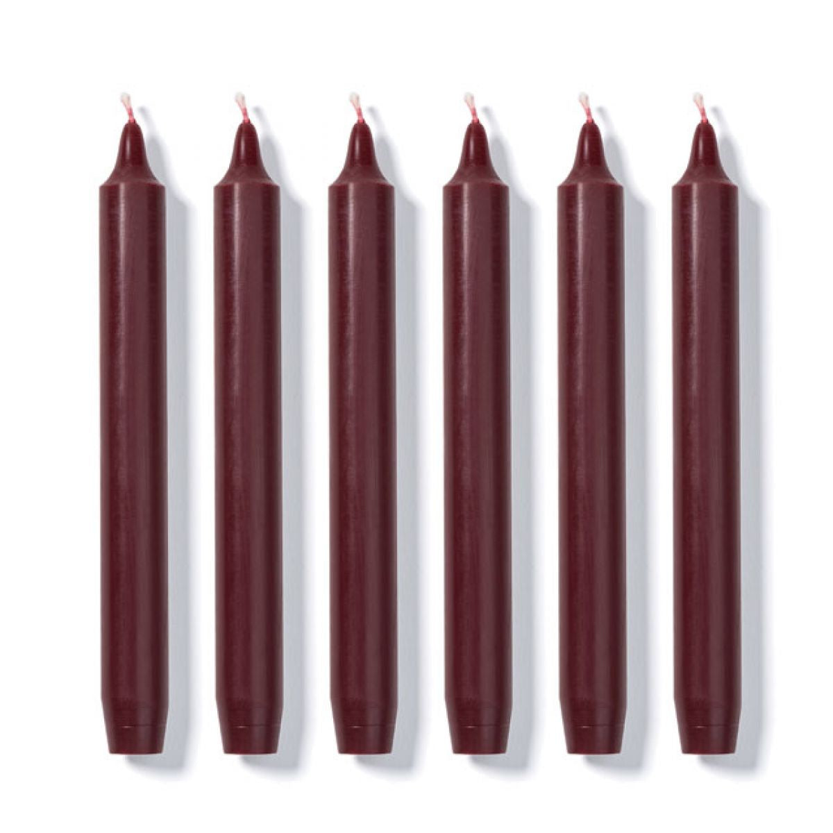 CIRE TRUDON Box of 6 Madeleine Taper Candles: Burgundy — WORLD