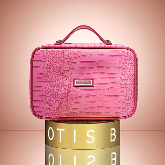 Otis Batterbee - Carry on Toiletries Case Pink Croc